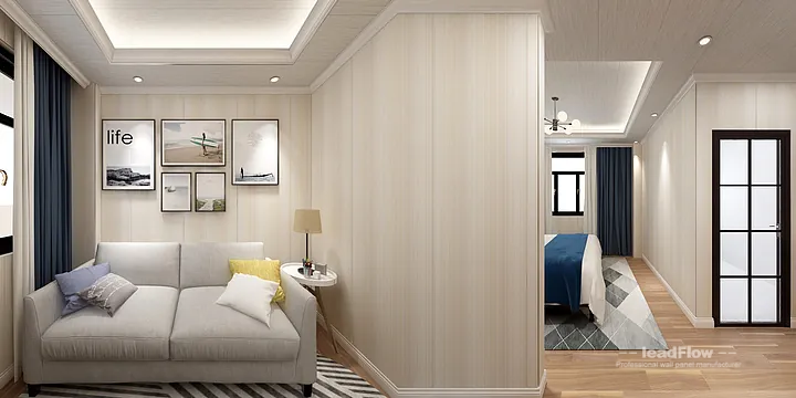 Hangzhou Apartment Renovation with WPC Wall Panel | bedroom3 Idea in Hangzhou, China - photo 1