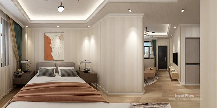 Hangzhou Apartment Renovation with WPC Wall Panel | bedroom3 Idea in Hangzhou, China - photo 12