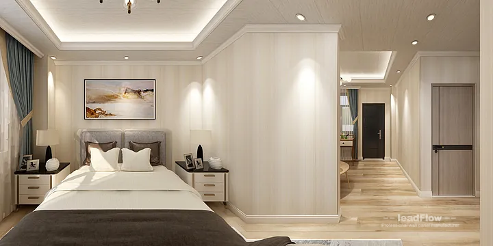 Hangzhou Apartment Renovation with WPC Wall Panel | bedroom3 Idea in Hangzhou, China - photo 4