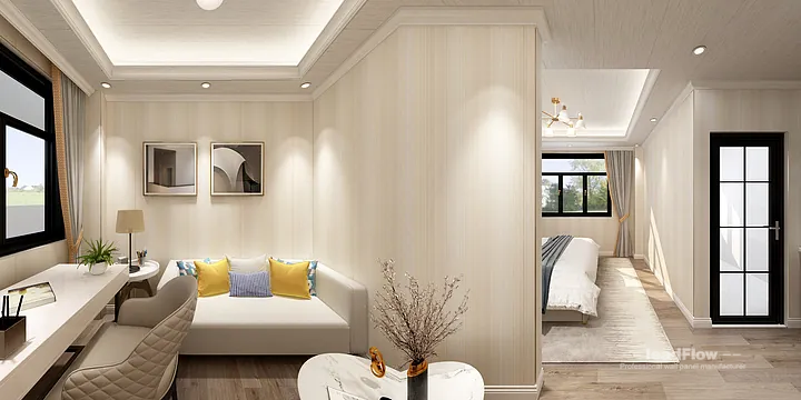 Hangzhou Apartment Renovation with WPC Wall Panel | bedroom3 Idea in Hangzhou, China - photo 6