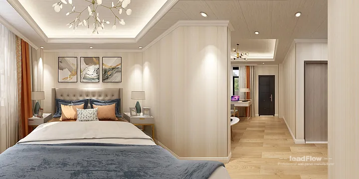 Hangzhou Apartment Renovation with WPC Wall Panel | bedroom3 Idea in Hangzhou, China - photo 8
