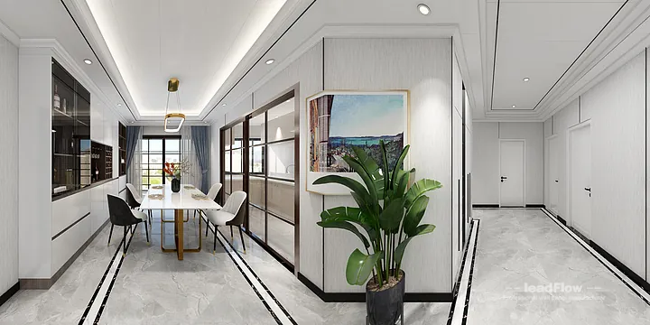 Hangzhou Apartment Featuring WPC Interior Panel | Living-Dining Room Walls in Hangzhou, China - photo 5