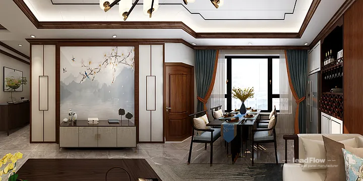 Nanchang Apartment Wall Panel Design | WPC Interior Panel Stylish Interior in Donghu District, Nanchang, China - photo 3
