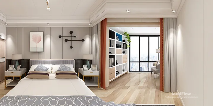 Nanchang Apartment Wall Panel Design | WPC Interior Panel Stylish Interior in Donghu District, Nanchang, China - photo 5