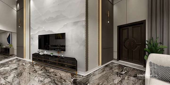 Hangzhou Villa Featuring WPC Wall Panel | Living Room Walls in Hangzhou, China - photo 2