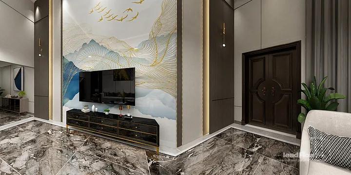 Hangzhou Villa Featuring WPC Wall Panel | Living Room Walls in Hangzhou, China - photo 3