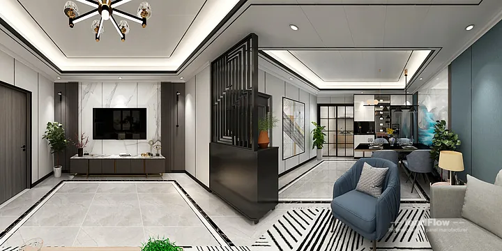 Explore WPC Interior Panel in This Hangzhou Apartment &mdash; Stylish Style in Hangzhou, China - photo 2
