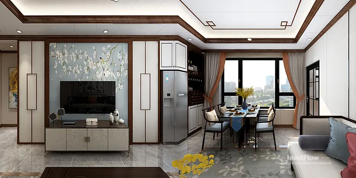 Nanchang Apartment Featuring WPC Interior Panel | Living-Dining Room Walls in Donghu District, Nanchang, China - photo 11