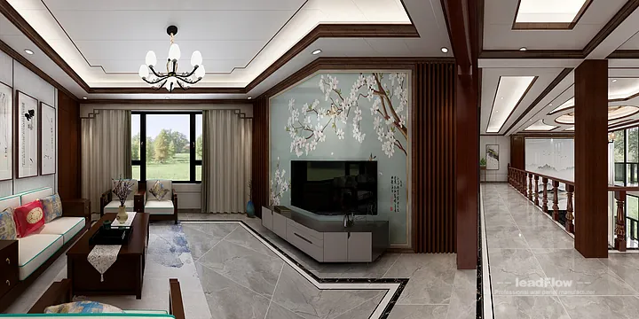 Hangzhou Apartment with WPC Wall Panel &mdash; Living Room Feature in Hangzhou, China - photo 12