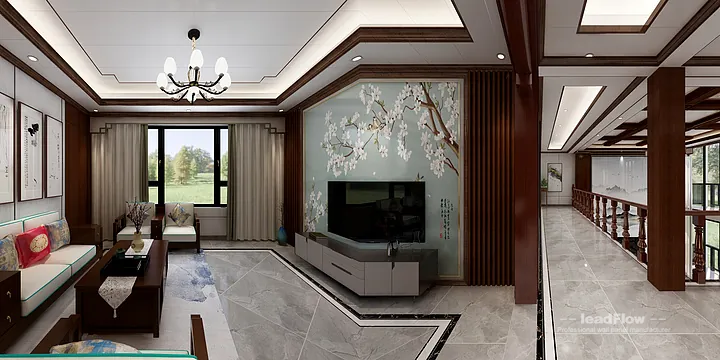 Hangzhou Apartment with WPC Wall Panel &mdash; Living Room Feature in Hangzhou, China - photo 13