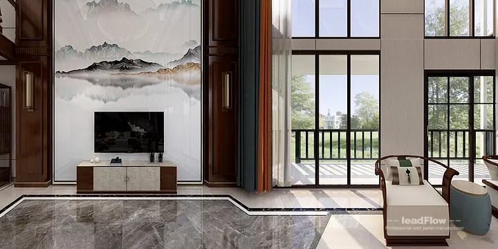 Hangzhou Apartment with WPC Wall Panel &mdash; Living Room Feature in Hangzhou, China - photo 14