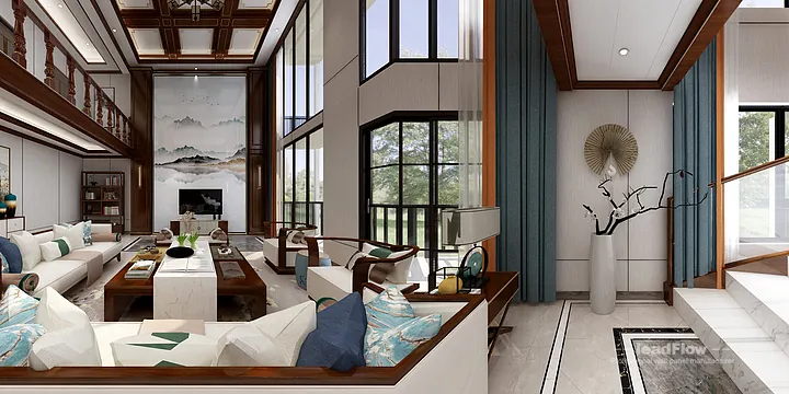 Hangzhou Apartment with WPC Wall Panel &mdash; Living Room Feature in Hangzhou, China - photo 17