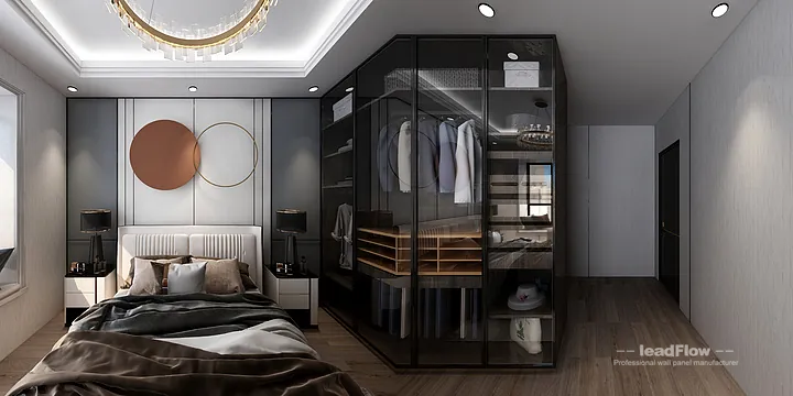 Nanchang Apartment Interior with WPC Cladding &mdash; Living-Dining Room Accent in Donghu District, Nanchang, China - photo 3