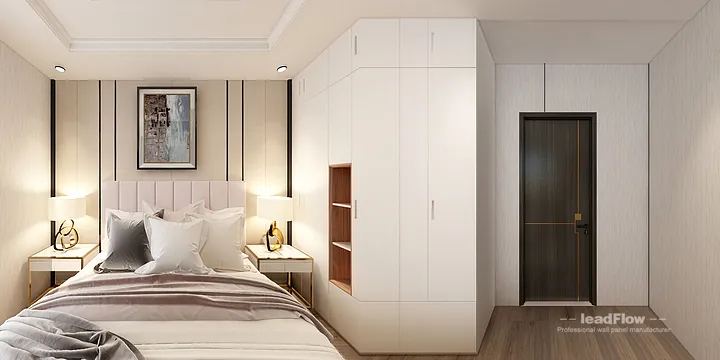 Nanchang Apartment Interior with WPC Cladding &mdash; Living-Dining Room Accent in Donghu District, Nanchang, China - photo 5