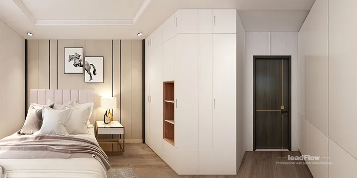 Nanchang Apartment Interior with WPC Cladding &mdash; Living-Dining Room Accent in Donghu District, Nanchang, China - photo 6