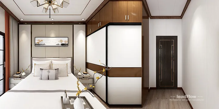WPC Wall Cladding Project: Hangzhou Apartment with Master Bedroom in Hangzhou, China - photo 1