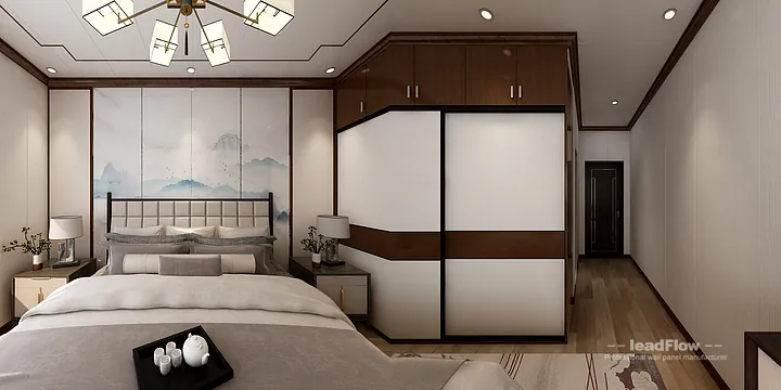 WPC Wall Cladding Project: Hangzhou Apartment with Master Bedroom in Hangzhou, China - photo 3