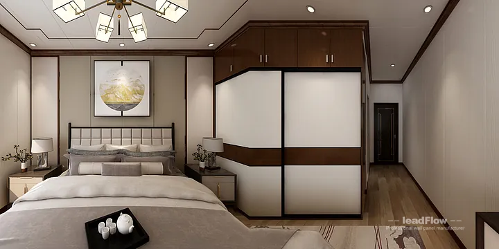 WPC Wall Cladding Project: Hangzhou Apartment with Master Bedroom in Hangzhou, China - photo 7