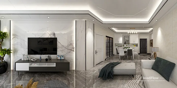 Elegant Apartment Interior in Hangzhou using WPC Wall Cladding in Hangzhou, China - photo 1