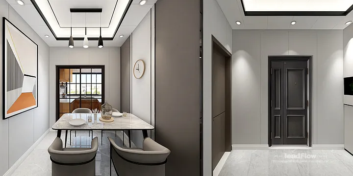 Hangzhou Apartment Renovation with WPC Cladding | Living-Dining Room Idea in Hangzhou, China - photo 5