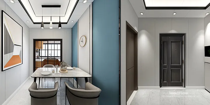 Hangzhou Apartment Renovation with WPC Cladding | Living-Dining Room Idea in Hangzhou, China - photo 6