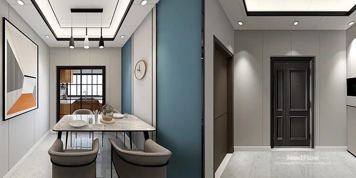 Hangzhou Apartment Renovation with WPC Cladding | Living-Dining Room Idea in Hangzhou, China - photo 9