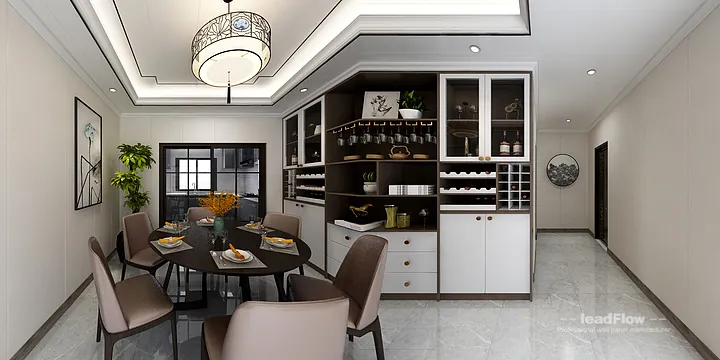 Hangzhou Apartment Interior with WPC Cladding &mdash; Living Room Accent in Hangzhou, China - photo 3
