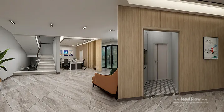 WPC Wall Cladding Transformation: Hangzhou Commercial Office Area Walls in Hangzhou, China - photo 24
