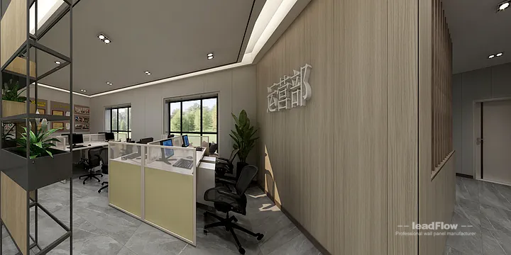 WPC Wall Cladding Transformation: Hangzhou Commercial Office Area Walls in Hangzhou, China - photo 28