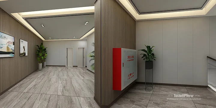 WPC Wall Cladding Transformation: Hangzhou Commercial Office Area Walls in Hangzhou, China - photo 4