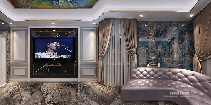 Nanchang Apartment Featuring WPC Cladding | Living Room Walls in Nanchang County, Nanchang, China - photo 10