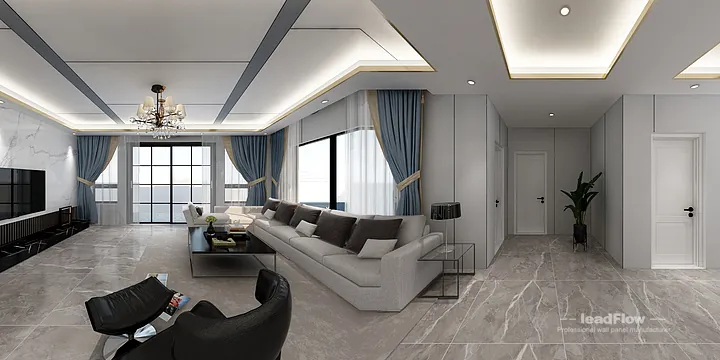 Nanchang Apartment Featuring WPC Cladding | Living Room Walls in Nanchang County, Nanchang, China - photo 13