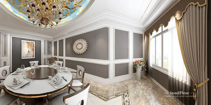 Hangzhou Apartment Featuring WPC Wall Cladding | Dining Room Walls in Hangzhou, China