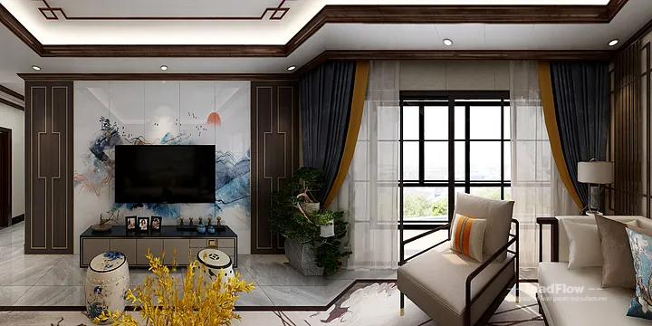 Hangzhou Apartment Wall Panel Design | WPC Interior Panel Warm Interior in Hangzhou, China