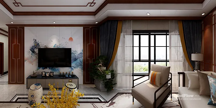 Hangzhou Apartment Wall Panel Design | WPC Interior Panel Warm Interior in Hangzhou, China - photo 4