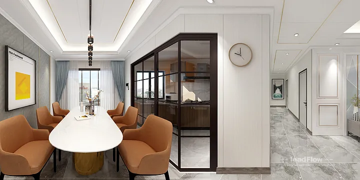 WPC Interior Panel Project: Hangzhou Apartment with Living-Dining Room in Hangzhou, China - photo 4