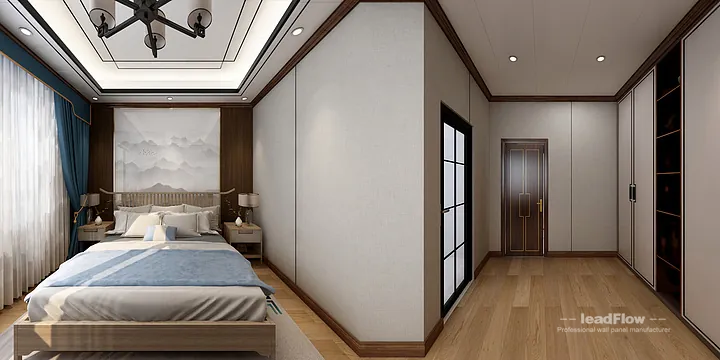 Hangzhou Apartment with WPC Cladding &mdash; Bedroom 2 Feature in Hangzhou, China - photo 1