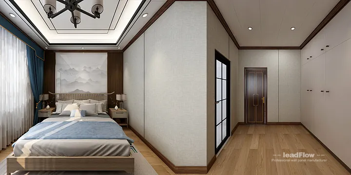 Hangzhou Apartment with WPC Cladding &mdash; Bedroom 2 Feature in Hangzhou, China - photo 10