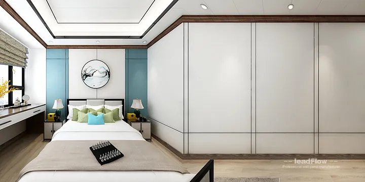 Hangzhou Apartment with WPC Cladding &mdash; Bedroom 2 Feature in Hangzhou, China - photo 11