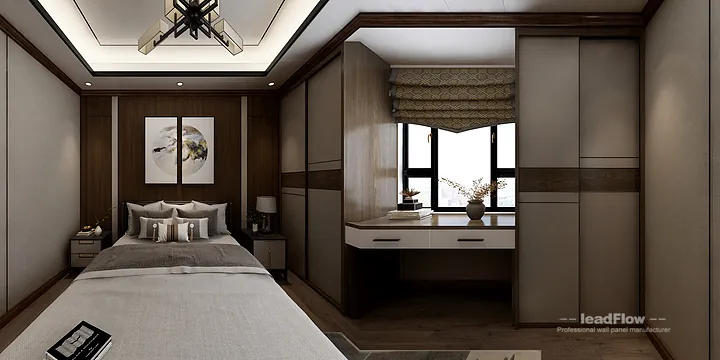 Hangzhou Apartment with WPC Cladding &mdash; Bedroom 2 Feature in Hangzhou, China - photo 2
