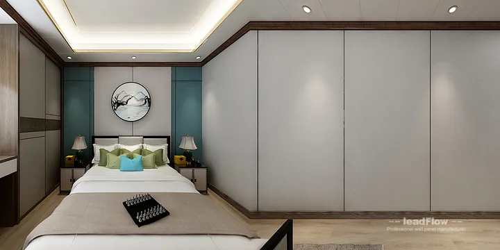 Hangzhou Apartment with WPC Cladding &mdash; Bedroom 2 Feature in Hangzhou, China - photo 3