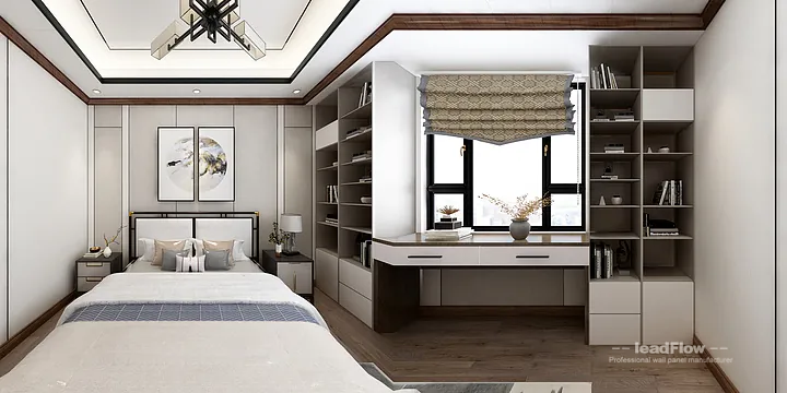Hangzhou Apartment with WPC Cladding &mdash; Bedroom 2 Feature in Hangzhou, China - photo 6