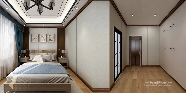 Hangzhou Apartment with WPC Cladding &mdash; Bedroom 2 Feature in Hangzhou, China - photo 7