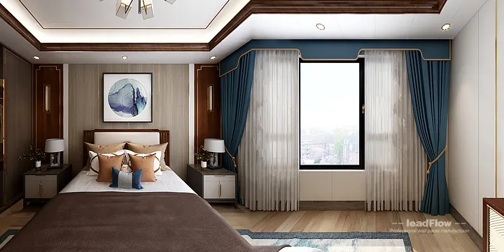 Hangzhou Apartment Interior with WPC Cladding &mdash; Living-Dining Room Accent in Hangzhou, China - photo 2