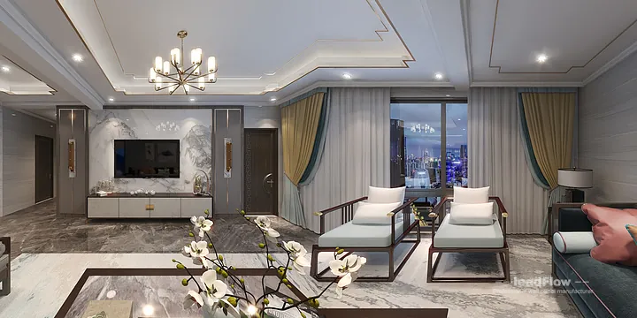 WPC Wall Panel Design Case: Liu's Hangzhou Apartment in Hangzhou, China - photo 4
