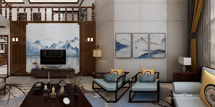 WPC Wall Panel Villa Case Study in Hangzhou | Modern Living Room in Hangzhou, China - photo 15