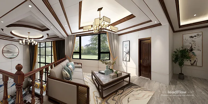 WPC Wall Panel Villa Case Study in Hangzhou | Modern Living Room in Hangzhou, China - photo 16
