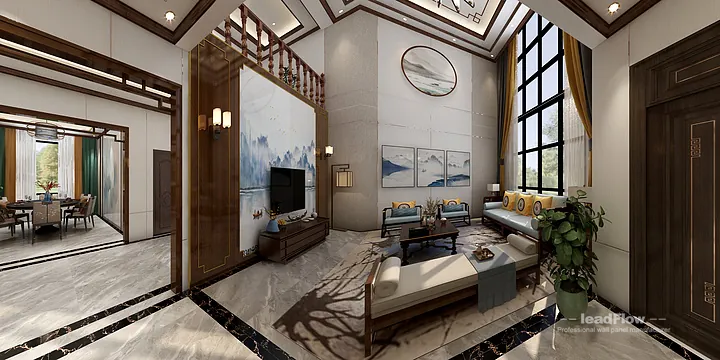 WPC Wall Panel Villa Case Study in Hangzhou | Modern Living Room in Hangzhou, China - photo 18