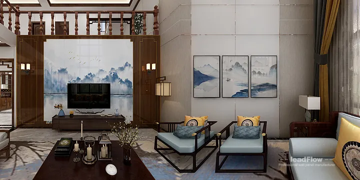 WPC Wall Panel Villa Case Study in Hangzhou | Modern Living Room in Hangzhou, China - photo 19