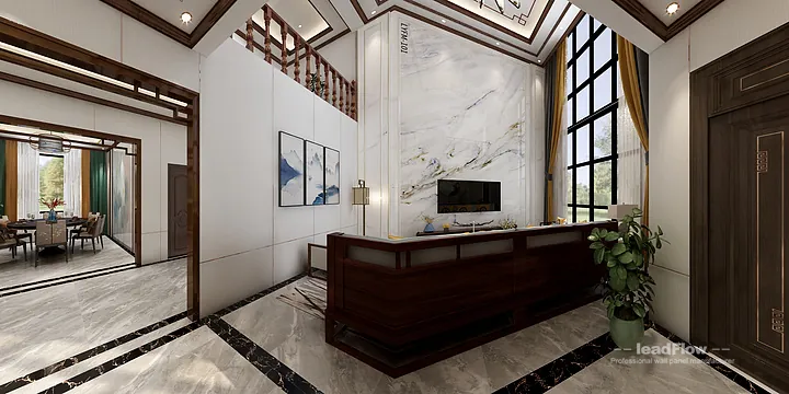 WPC Wall Panel Villa Case Study in Hangzhou | Modern Living Room in Hangzhou, China - photo 20